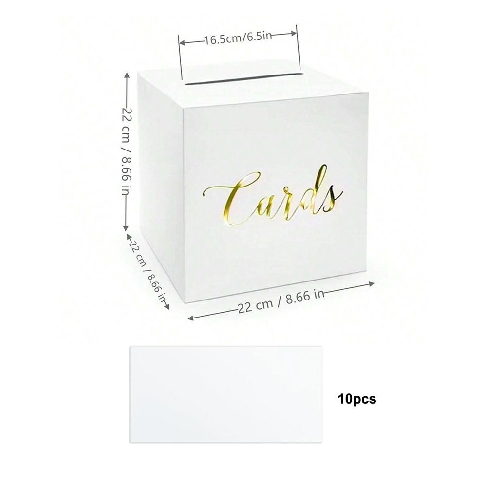 Wedding Card Box - Cajas para sobres, blancas y negras,