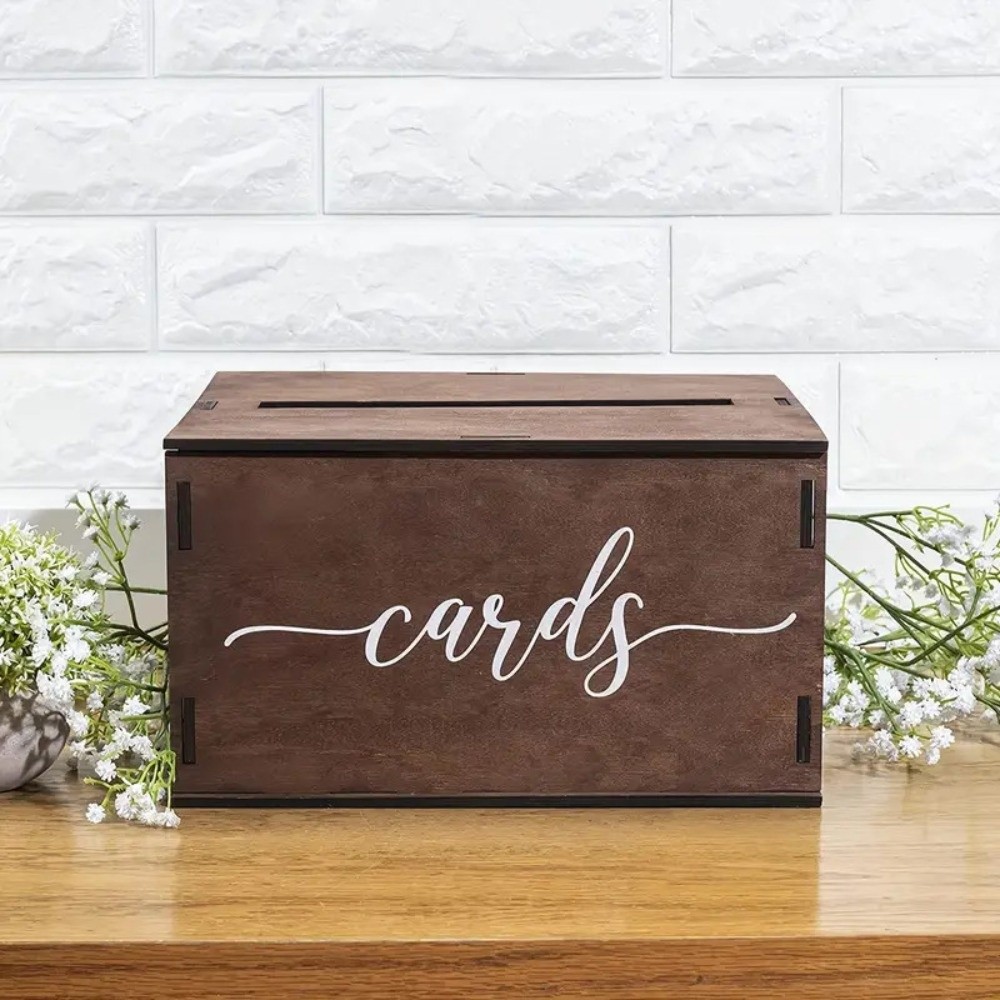 Nueva Caja de Madera para Tarj - Wedding Card Box reseña y precio