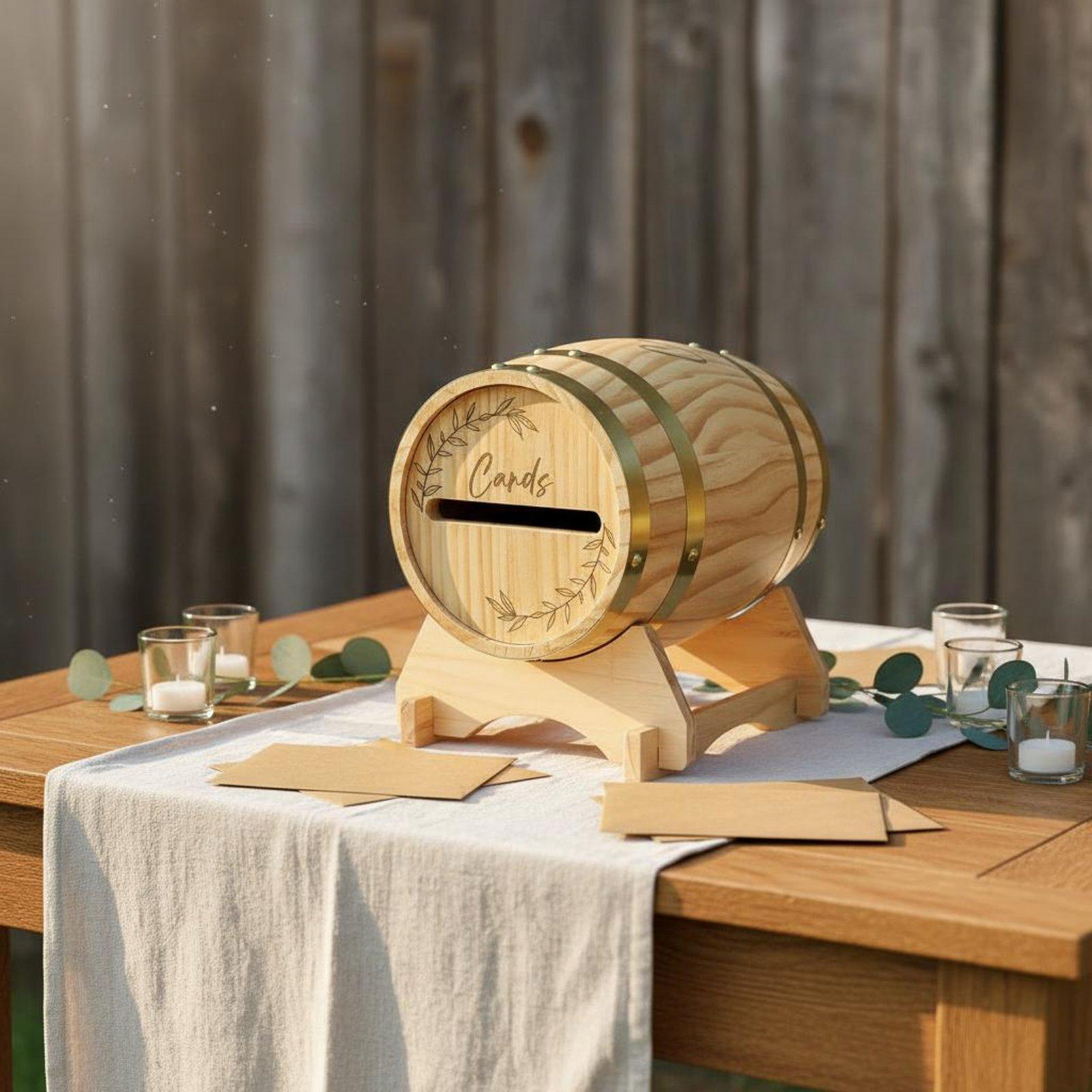 Caja de madera grande para tar - Wedding Card Box reseña y precio